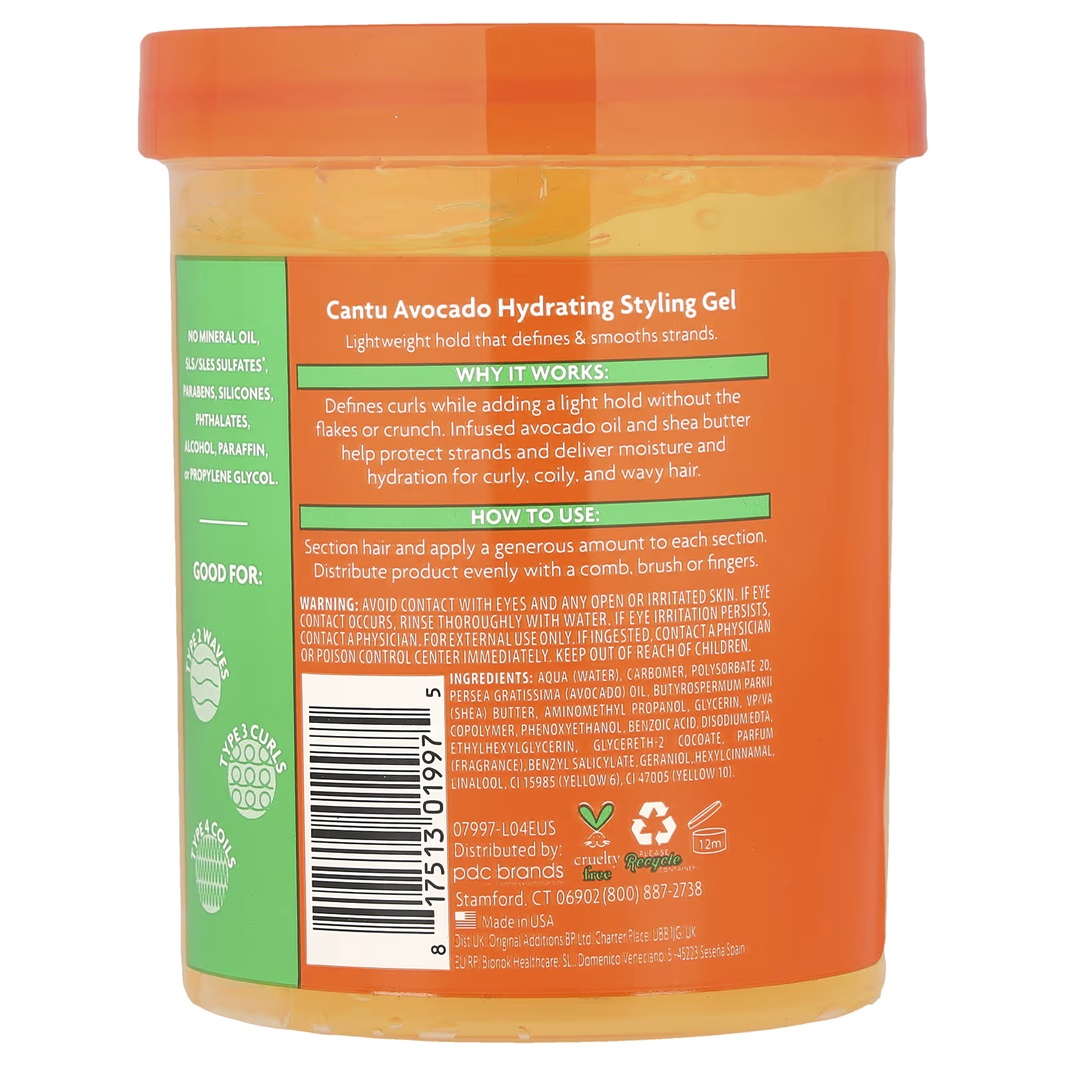 Cantu Avocado Hydrating Styling Gel 524 g - Image 2